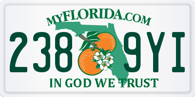 FL license plate 2389YI