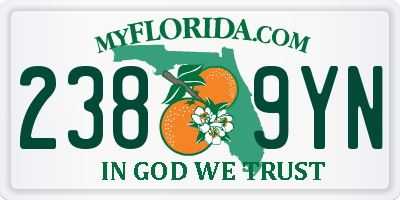 FL license plate 2389YN