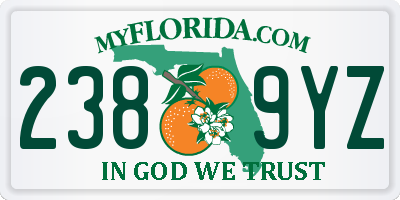 FL license plate 2389YZ