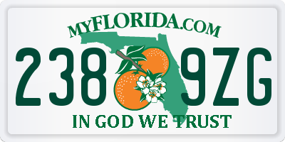 FL license plate 2389ZG