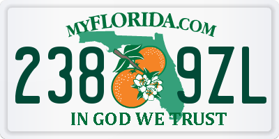 FL license plate 2389ZL