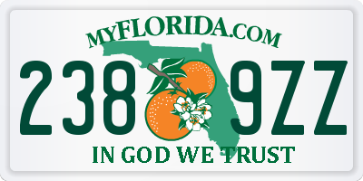 FL license plate 2389ZZ