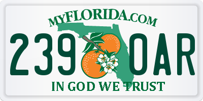 FL license plate 2390AR