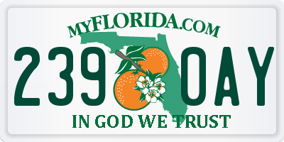 FL license plate 2390AY