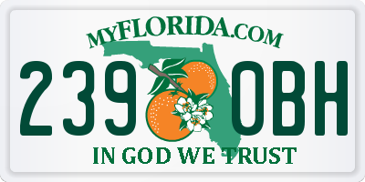FL license plate 2390BH