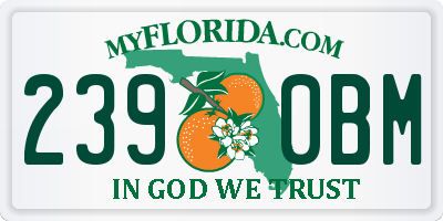 FL license plate 2390BM