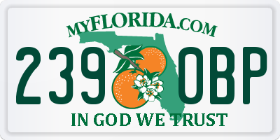 FL license plate 2390BP