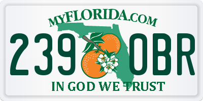 FL license plate 2390BR