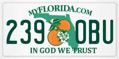 FL license plate 2390BU
