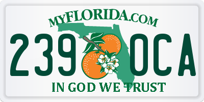FL license plate 2390CA
