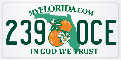 FL license plate 2390CE