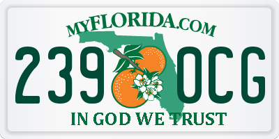 FL license plate 2390CG