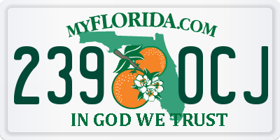 FL license plate 2390CJ