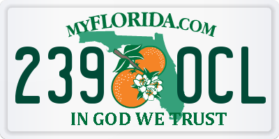 FL license plate 2390CL