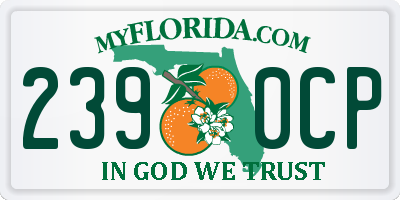 FL license plate 2390CP