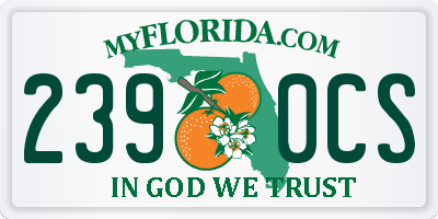 FL license plate 2390CS