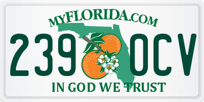 FL license plate 2390CV