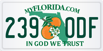 FL license plate 2390DF