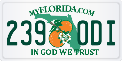 FL license plate 2390DI