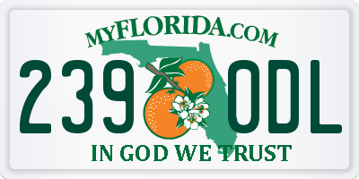 FL license plate 2390DL