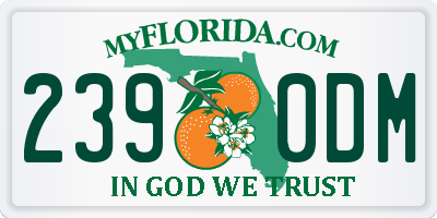 FL license plate 2390DM