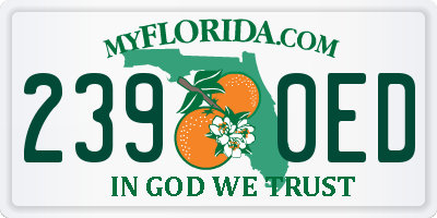 FL license plate 2390ED