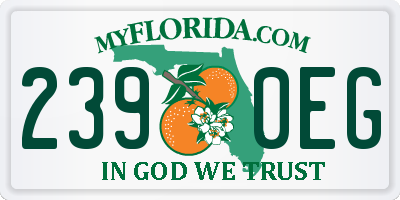 FL license plate 2390EG