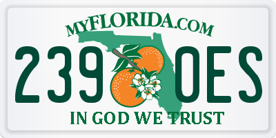FL license plate 2390ES