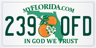 FL license plate 2390FD