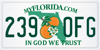 FL license plate 2390FG