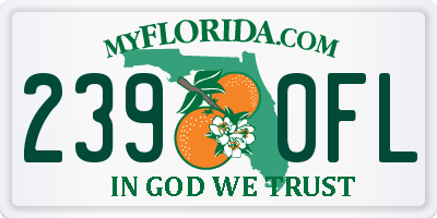 FL license plate 2390FL