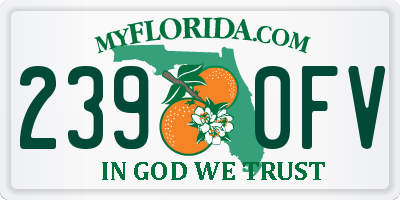 FL license plate 2390FV