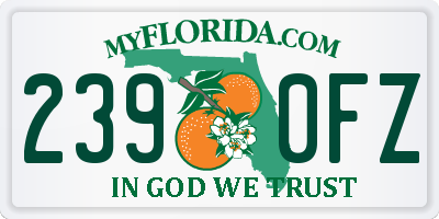 FL license plate 2390FZ