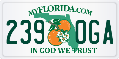 FL license plate 2390GA