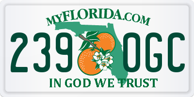 FL license plate 2390GC