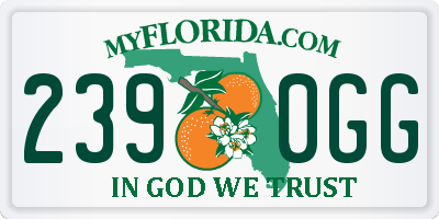 FL license plate 2390GG