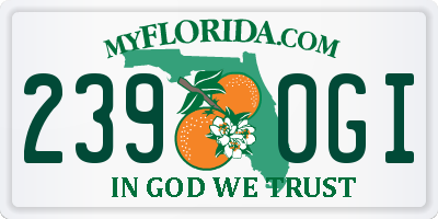 FL license plate 2390GI