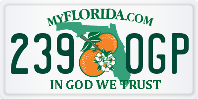 FL license plate 2390GP