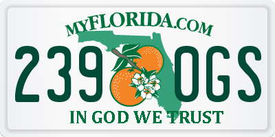 FL license plate 2390GS