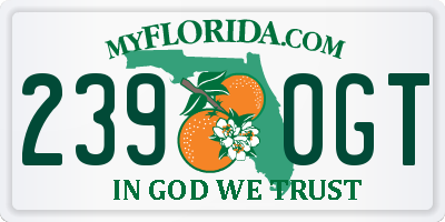 FL license plate 2390GT