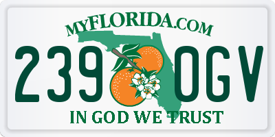 FL license plate 2390GV