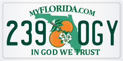 FL license plate 2390GY