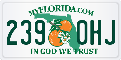 FL license plate 2390HJ