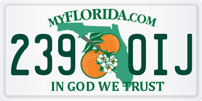 FL license plate 2390IJ