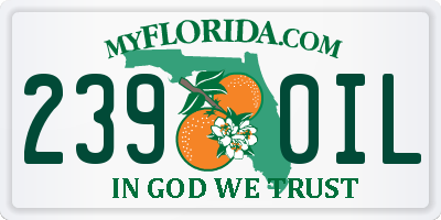 FL license plate 2390IL