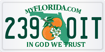 FL license plate 2390IT