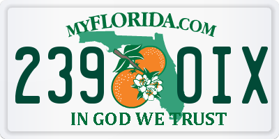 FL license plate 2390IX