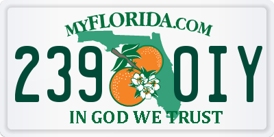 FL license plate 2390IY