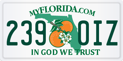 FL license plate 2390IZ