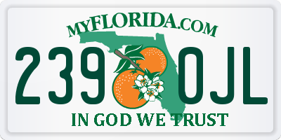 FL license plate 2390JL